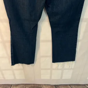 J. Crew Blue Whiskered Cutoff Hem 9 Inch Billie Demi Boot Crop Jeans Size 27 thumbnail 8