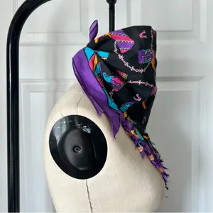 Custom cowboy boots bandana with fringe and glow in the dark beads western vibes thumbnail 2