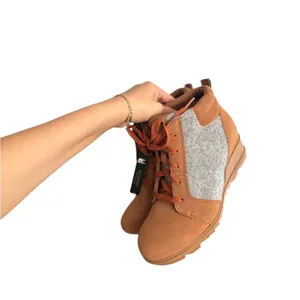 NWT SOREL Evie Lace Up Ankle Wedge Boots Booties thumbnail 3