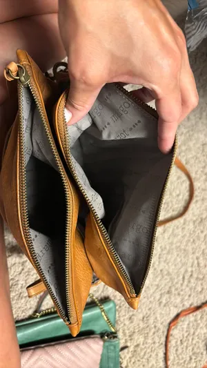 Tan Leather Crossbody Bag thumbnail 2