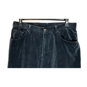 Lauren Ralph Lauren Velvet Corduroy Pants Women‎ 14 Gray Straight Leg Stretch thumbnail 4