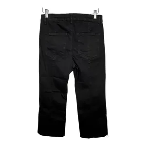For The Republic Wide Leg Jeans Womens 8 Black Seam Detail Ankle Zip High‎ Rise thumbnail 8