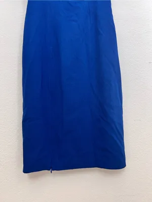 Dress the Population Gloria Blue Front Zip Pencil Sheath Dress Women's Small thumbnail 6