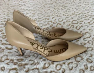 Sam Edelman Nude Pump Jaina Heels Leather Women's Size: 7.5 thumbnail 6