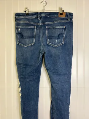 American Eagle Next Level Stretch Distressed Jeggings Size 14 thumbnail 6