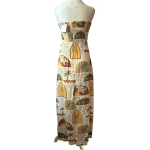 NWT paper heart Strapless Palm Print Maxi Dress size XL thumbnail 3