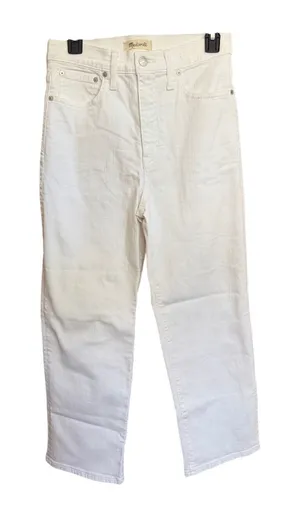Madewell Slim Wide Leg‎ Crop Jeans Size 27 White High Rise thumbnail 1