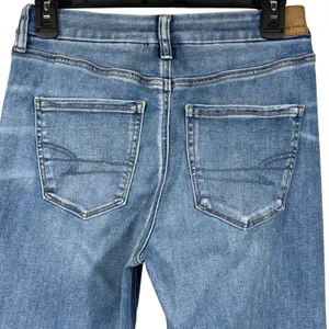 American Eagle SZ 4 Curvy Hi-Rise Jeggings Jeans Stretch Zip-Fly Pockets Whisker thumbnail 5