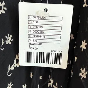 Kimchi Blue Urban Outfitters Black Floral Smocked High Low‎ Mini Dress Large NWT thumbnail 7
