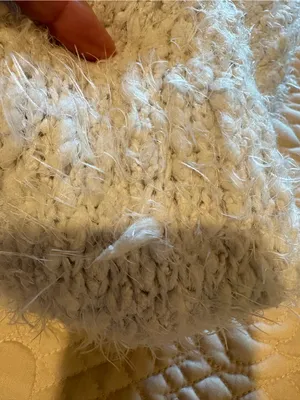 Zara chunky knit mock-neck sweater cream women’s S thumbnail 12