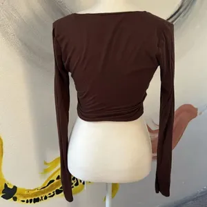 Naked wardrobe long sleeve crop top. Size Small. thumbnail 3