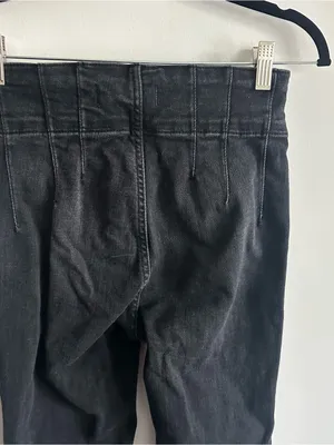 Free People We the Free Jayde Flare Jeans in Onyx thumbnail 11