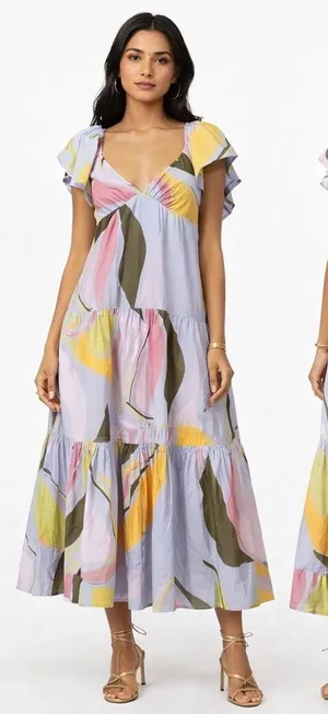 La Ligne Stella Cotton Maxi Dress Large‎ thumbnail 1