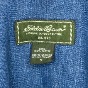 Vintage 90s Eddie Bauer Denim Jacket - Dark Blue Jean Trucker Jacket thumbnail 8