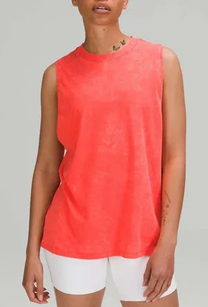 NWOT Lululemon All Yours Tank Top in Cloudy Wash Flare Size 12 thumbnail 1