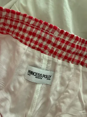 Princess Polly Red Gingham Shorts thumbnail 4