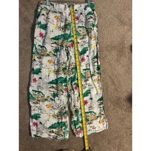 Coastal Linen Wide Leg Capri Pants Cynthia Rowley Amalfi Coast L Euro Summer thumbnail 4