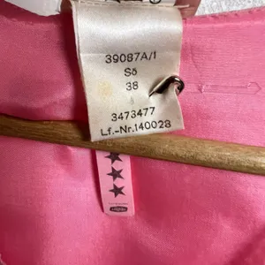 Vintage Pink Lace Trim Ruffle Flounce Hem Belted Midi Dress S thumbnail 11