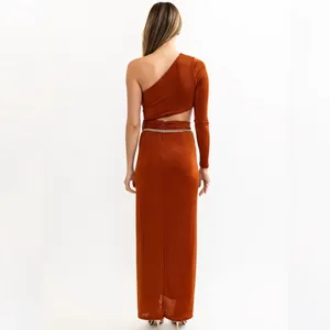 NWT Torn by Ronny Kobo Everleigh One‎ Shoulder Cut Out Dress Sz Medium $228 thumbnail 2