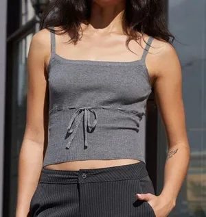 Brandy Melville Gray Sweater Tank one size thumbnail 1