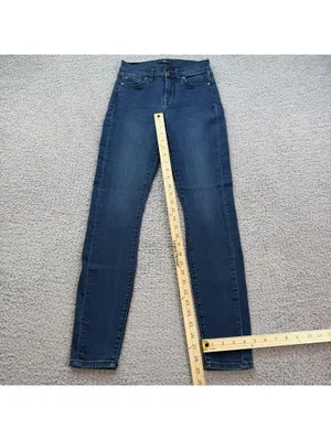 7 For All Mankind Gwenivere Skinny Jeans Womens 24 Blue Stretch Denim Low Rise thumbnail 4