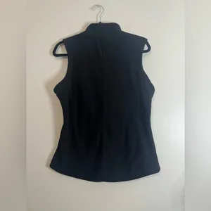Port Authority black fleece vest Elon University Business logo size M‎ women’s thumbnail 5