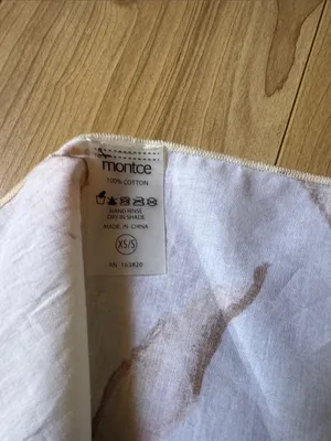 Montce White Sarong with Green & Rust Leaf Print Size undefined thumbnail 2