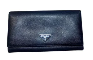Prada Black Large Saffiano Leather Wallet thumbnail 7