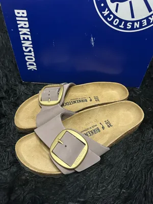 BIRKENSTOCK Madrid purple leather gold buckle sandals slippers shoes women’s eur 39 new thumbnail 2