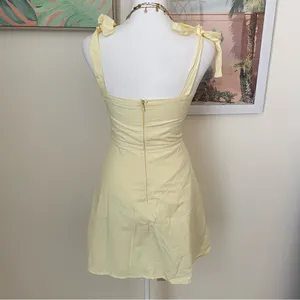 PEPPERMAYO French Kiss Mini Dress in Butter Yellow US 2 thumbnail 4