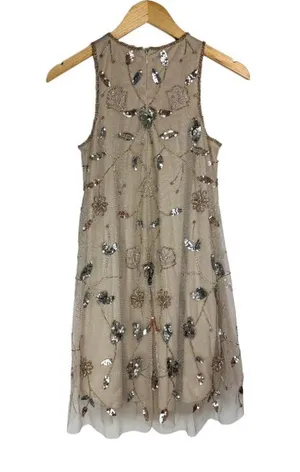 NWT Altar’d State Embellished Jewel Beaded Swing Dress Sz Small Mini Mesh Tulle thumbnail 3