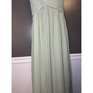 Azazie Dress Womens A8 Green Chiffon Sweetheart Spaghetti Strap Maxi Formal thumbnail 3