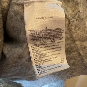 Banana Republic Turtleneck Sweater Size Medium Gray Long Sleeve Wool‎ Blend thumbnail 5