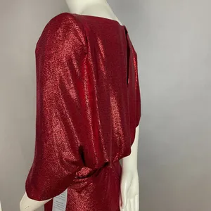 Eliza J Cocktail Dress Capelet Sleeve NWT Ruched‎ Sparkly Red Draped Back Size 8 thumbnail 16