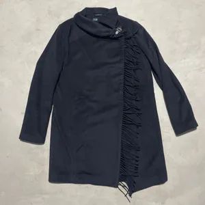 Vintage Lauren Ralph Lauren Women's Cape Dress Coat Black Wool Blend Size M thumbnail 1