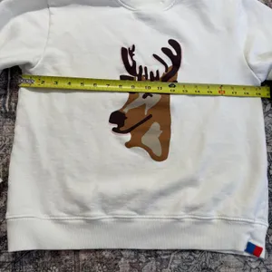 KULE The Buck‎ White Deer Graphic Crewneck Sweatshirt Women's Size Small thumbnail 9