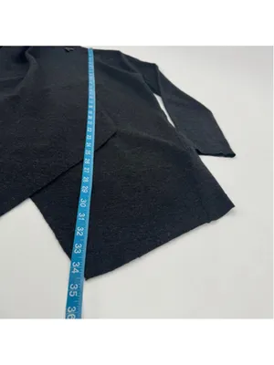 Eileen Fisher Charcoal Italian Merino Wool Open Cardigan SP thumbnail 7