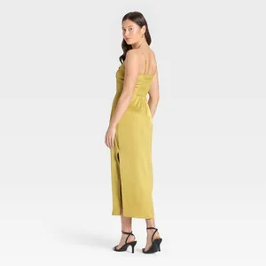 🍁 A New Day Strapless Midi Dress in Chartreuse, Size M thumbnail 2