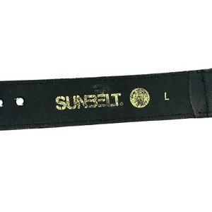 Sunbelt Womens Leather Belt Black Southwestern Silver Concho Emblems Western L thumbnail 8