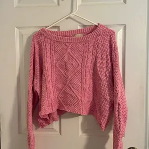 Altar’d State Cropped Pink Sweater thumbnail 2