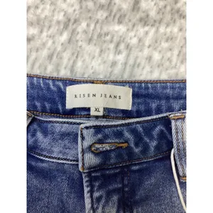 Risen Jeans Women XL Slouch Bermuda Shorts Tummy Control Distressed Medium Wash thumbnail 7