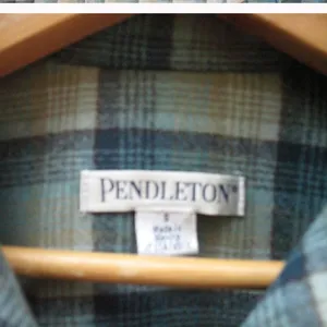Green Plaid Wool Shirt Top thumbnail 6