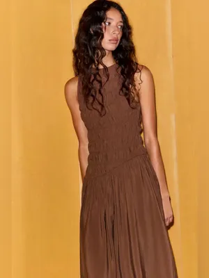 Nwt Zara Voluminous Midi Dress Size S thumbnail 2