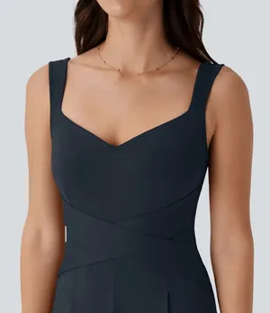 Halara Navy Blue U Back Sleeveless‎ Casual Jumpsuit with Pockets XS NWT thumbnail 12