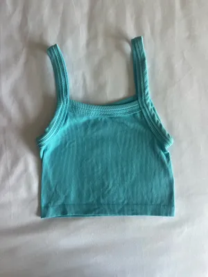 Urban Outfitters Blue Cropped Tank Ribbed thumbnail 2
