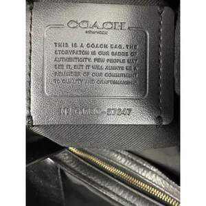 Coach 57647 Edie Shoulder Bag 42 Black Leather Suede READ DESCRIPTION thumbnail 5