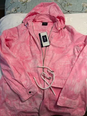 Charles River Apparel Pink Tie Dye Jacket thumbnail 2