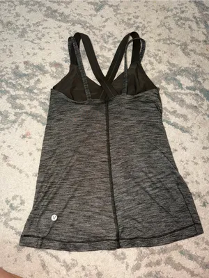Lululemon Run For Gold Tank Size 4 Heathered Gator Green Deep Camo thumbnail 4