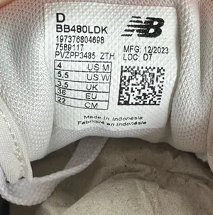 New Balance Men's 480L White Cream Sneakers with Orange women's 5.5 thumbnail 7