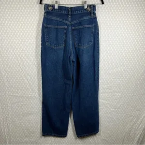 Free People We The‎ Free Dark Wash Pleated High Rise Mom Jeans thumbnail 5